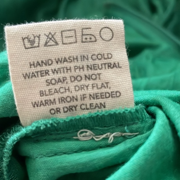 MIRTH Tuckernuck Rio Handmade Tiered Maxi Dress Square Neck Green Size XS cotton - Picture 14 of 16